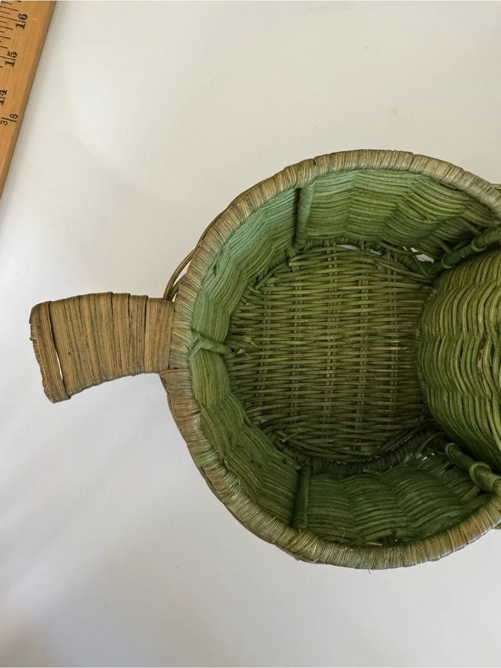 Woven Green Three-Tier Basket Organizer